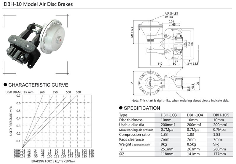 DBM oil hydraulic disc brake  DBM oil hydraulic disc brake  